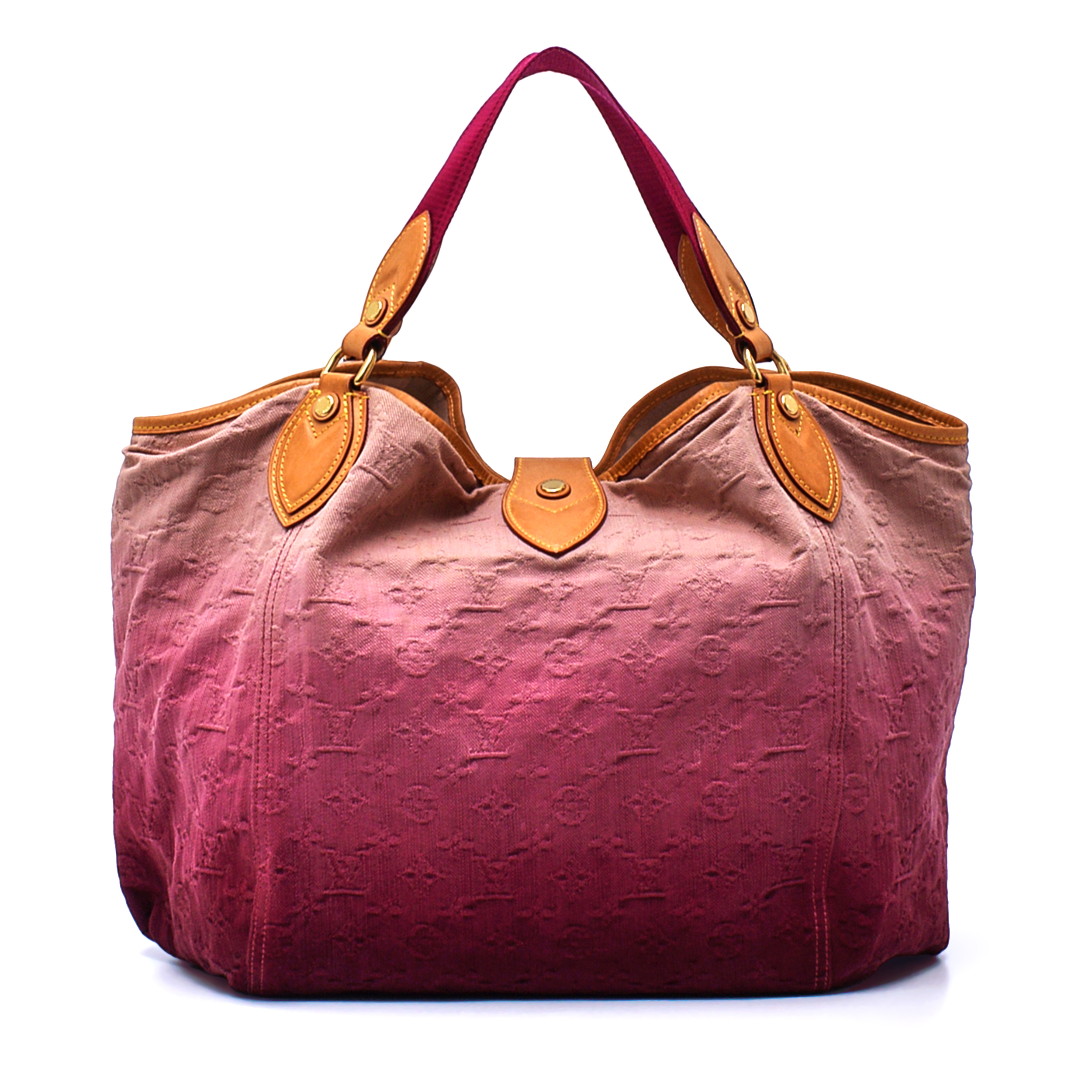 Louis Vuitton - Pink and Beige Gradient Monogram Denim Limited Edition Sunbeam Hobo Bag